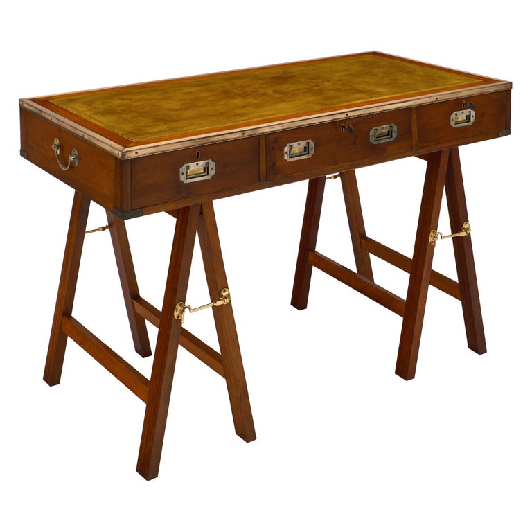 Vintage Campaign Style Writing Desk For Sale At 1stdibs
