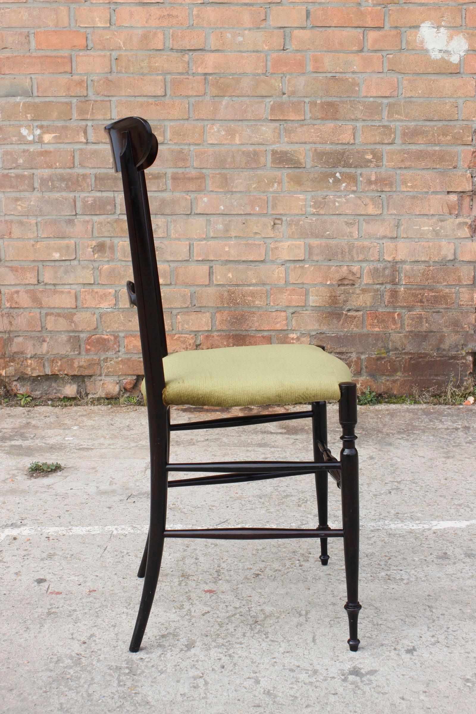 Neoclassical Vintage Campanino Chiavari chair by Gaetano Descalzi for Fratelli Levaggi 1950s For Sale