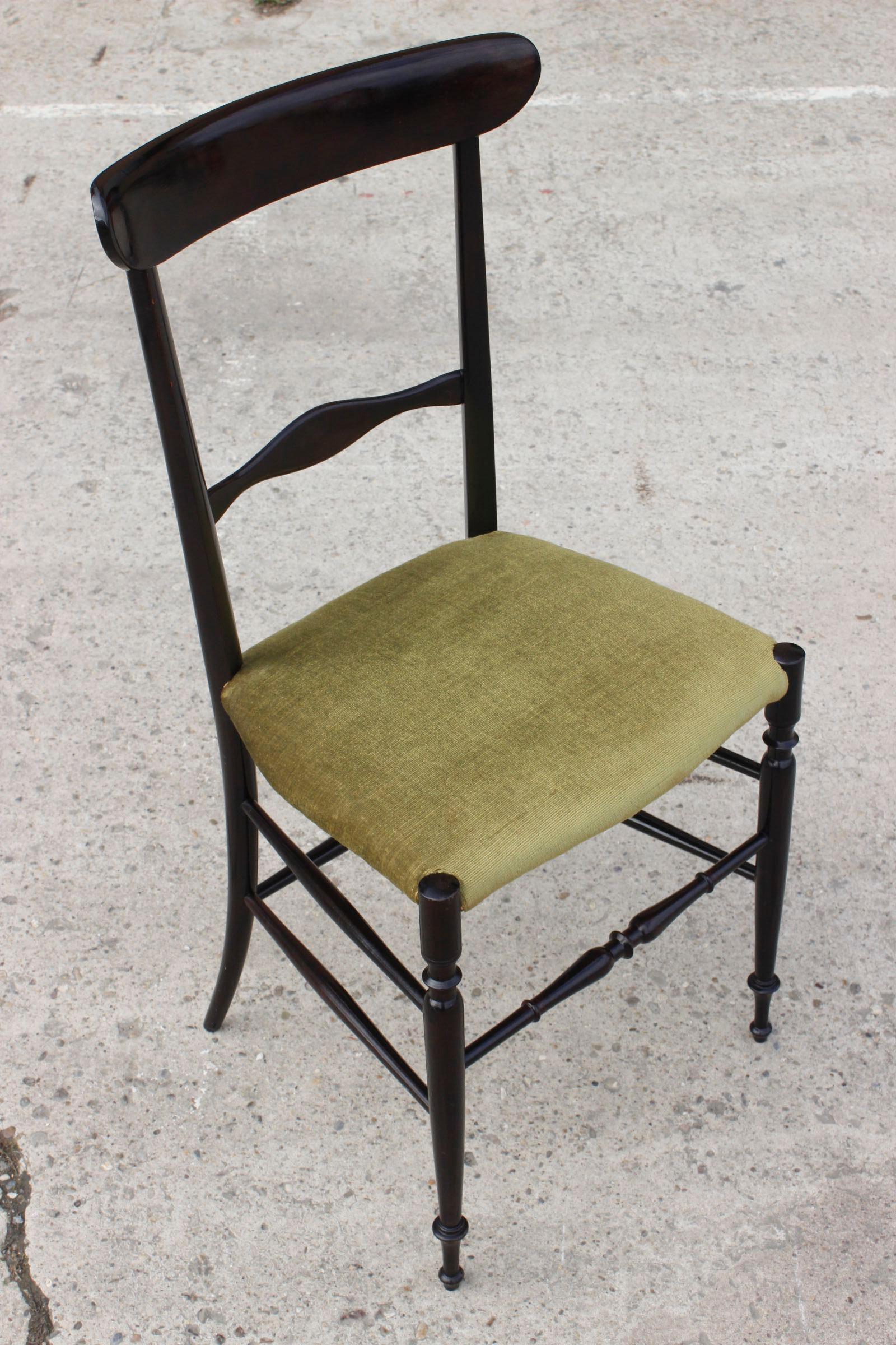 Vintage Campanino Chiavari chair by Gaetano Descalzi for Fratelli Levaggi 1950s In Good Condition For Sale In STRASBOURG, FR