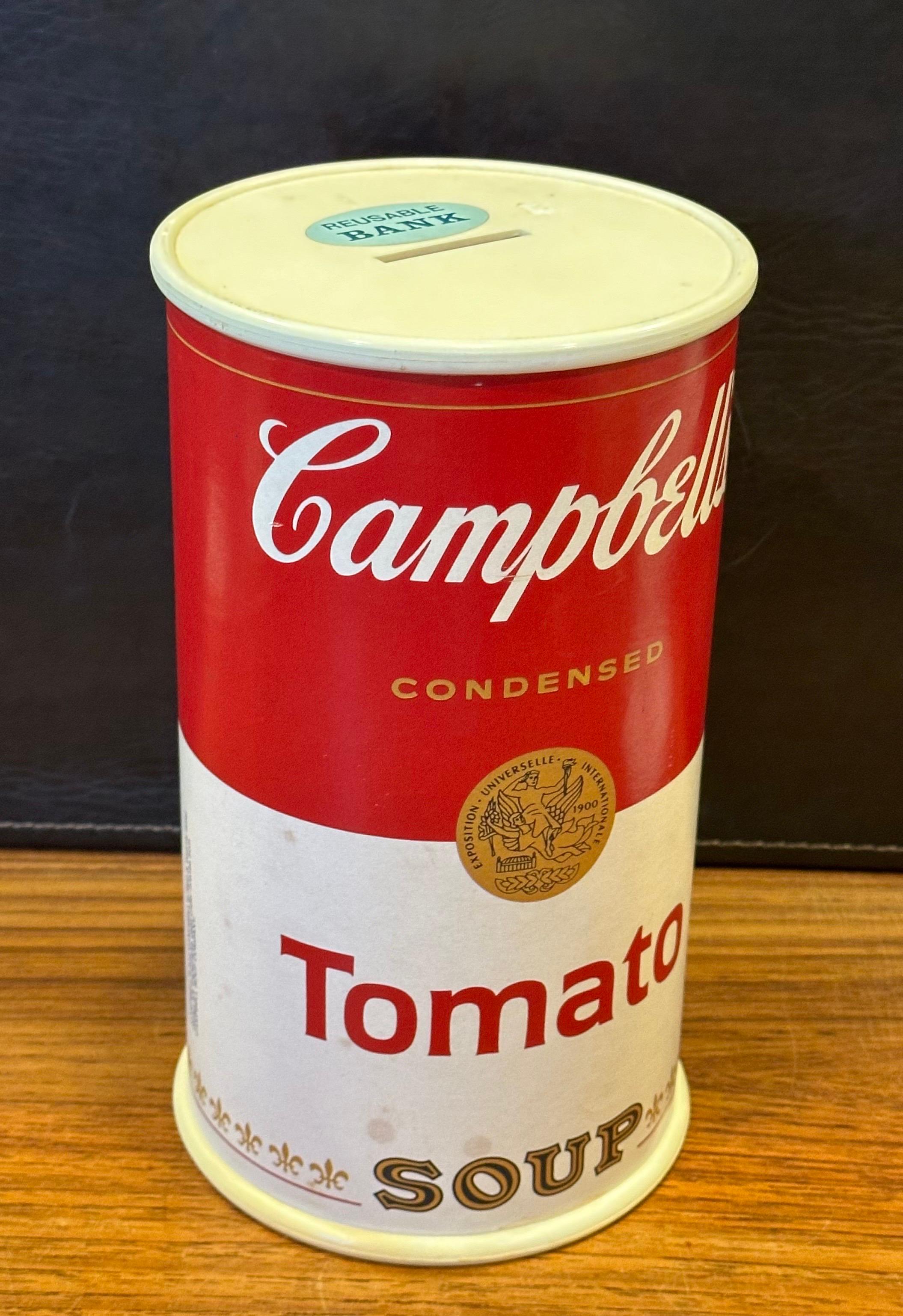 Bank „Campbell“ Tomaten-Suppendose“ im Vintage-Stil im Zustand „Gut“ im Angebot in San Diego, CA