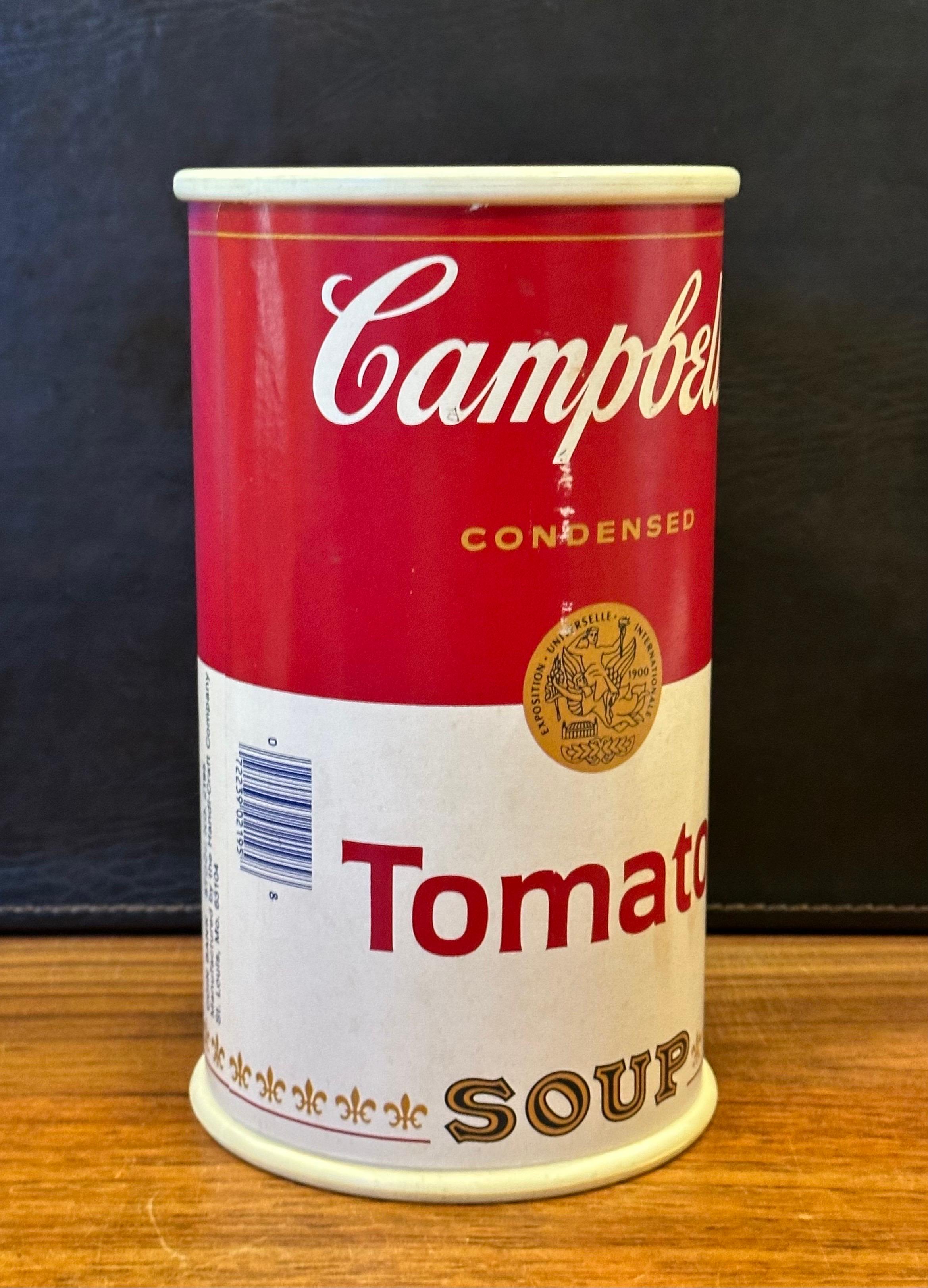 Bank „Campbell“ Tomaten-Suppendose“ im Vintage-Stil (Kunststoff) im Angebot