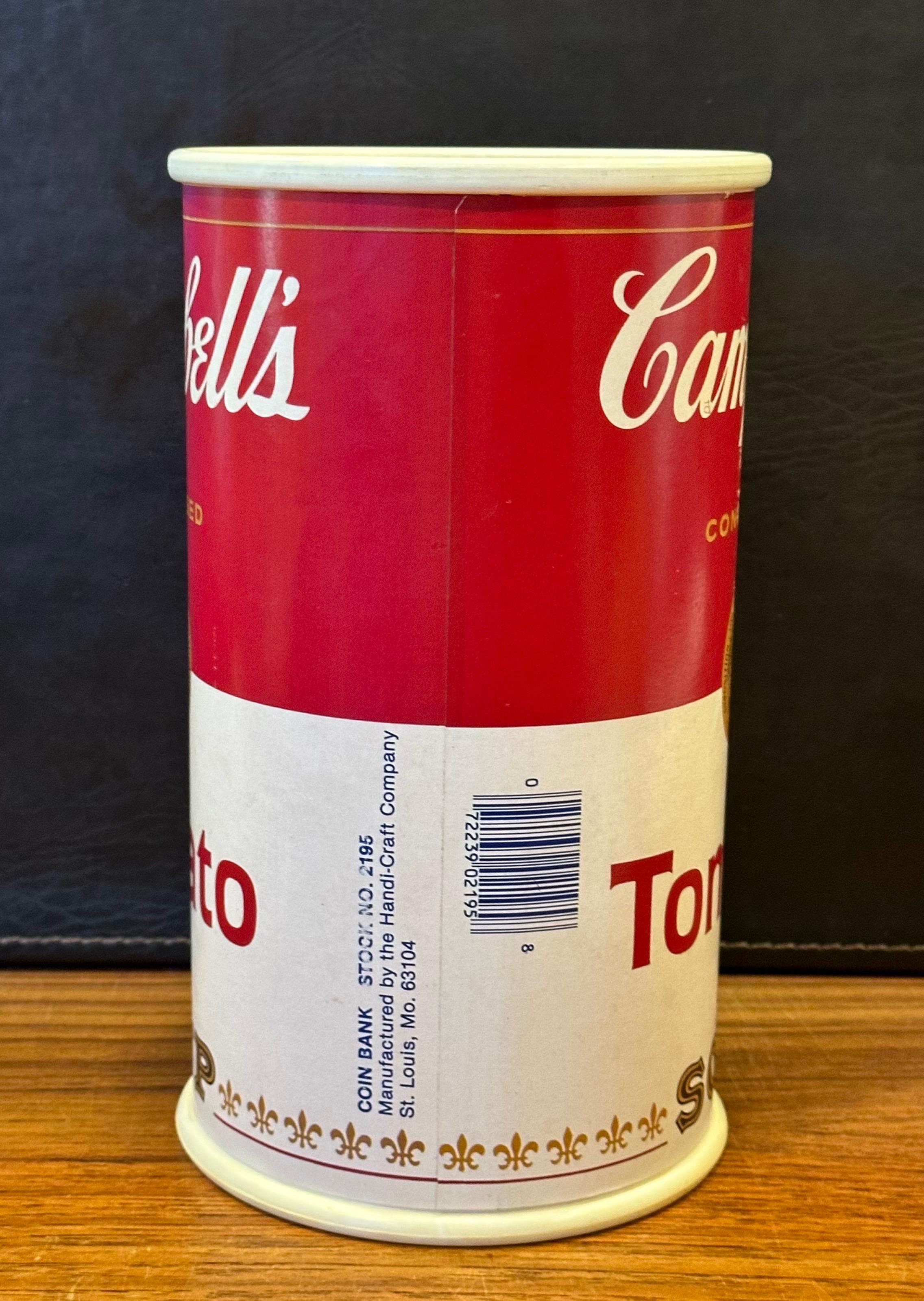 Bank „Campbell“ Tomaten-Suppendose“ im Vintage-Stil im Angebot 1