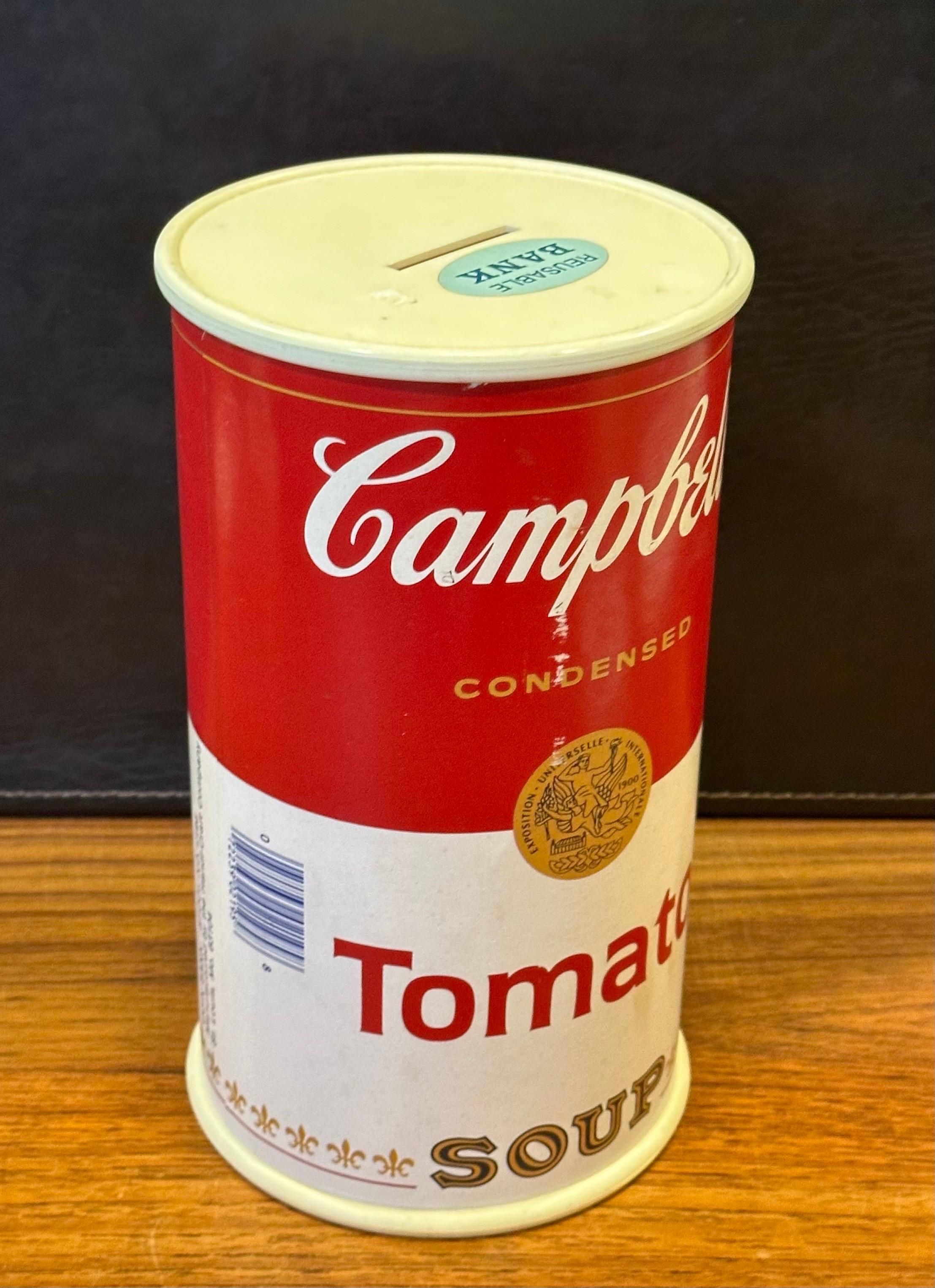 Bank „Campbell“ Tomaten-Suppendose“ im Vintage-Stil im Angebot 2