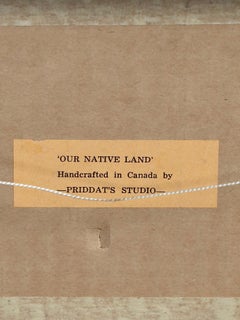 Vintage Canadian “Our Native Land” Copper Acid Etching by Priddat’s Studio