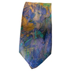 Vintage Canasta 100% silk tie with shades of various colors
