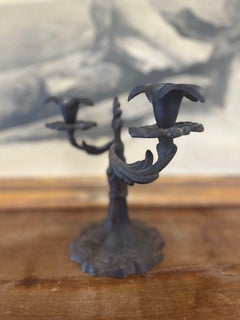 Vintage Candelabra With Ornate Detailing and Floral Design.