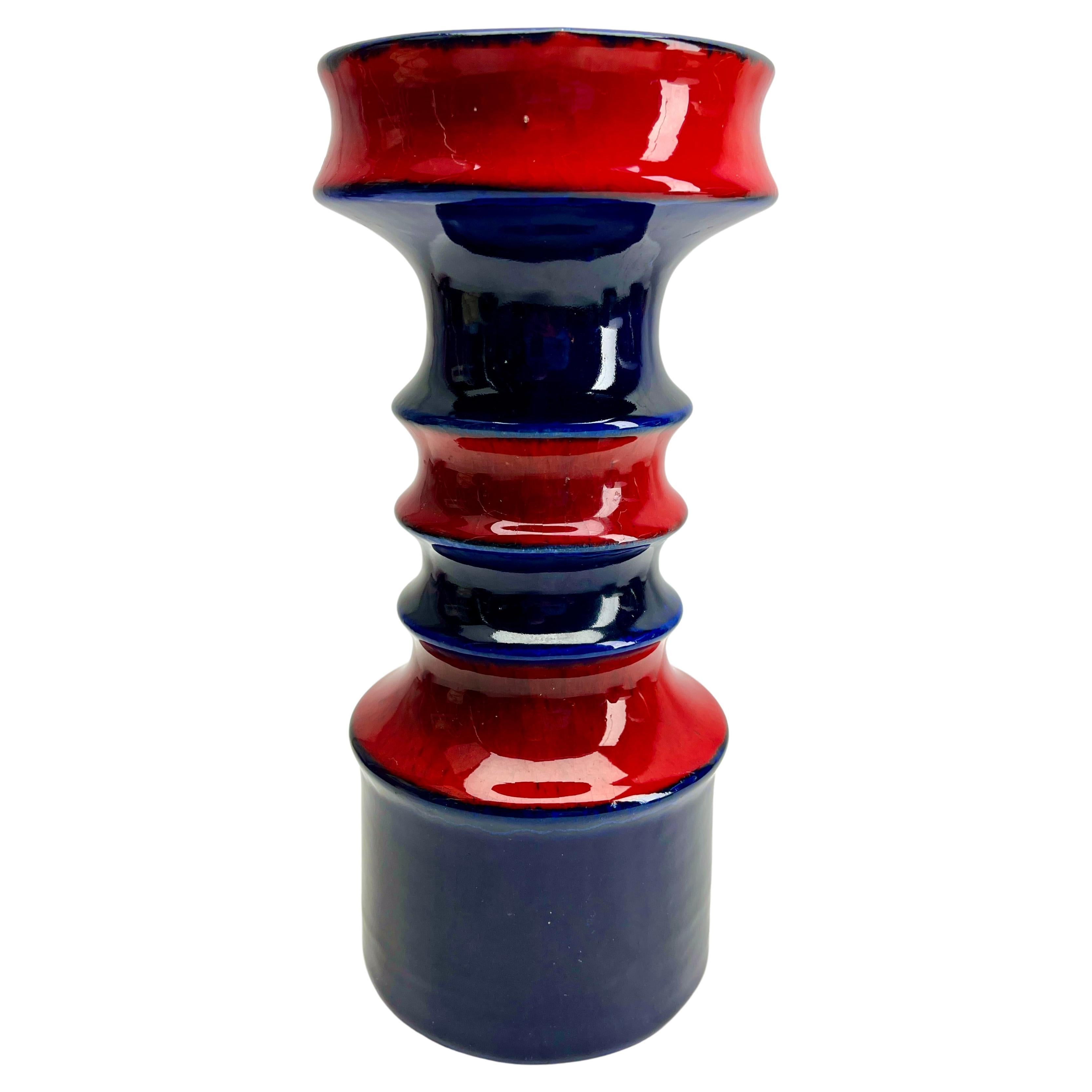 Candelabro Vintage Marcado W Alemania Etiqueta Jasba Cerámica, Excelente Estado