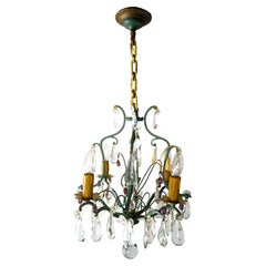 Vintage Candle Crystal Chandelier