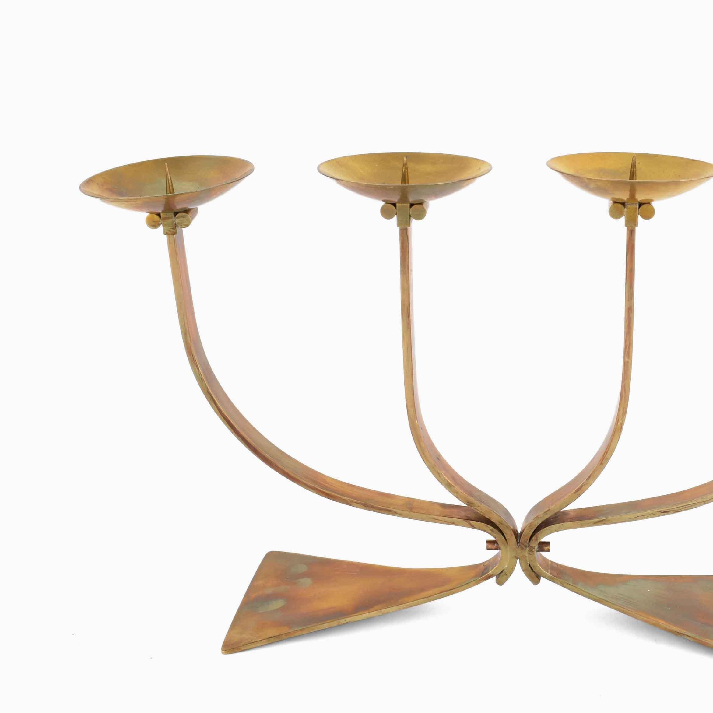 Portavelas vintage de Friedrich Bernard Marby, Alemania, años 50-60 Art Decó en venta
