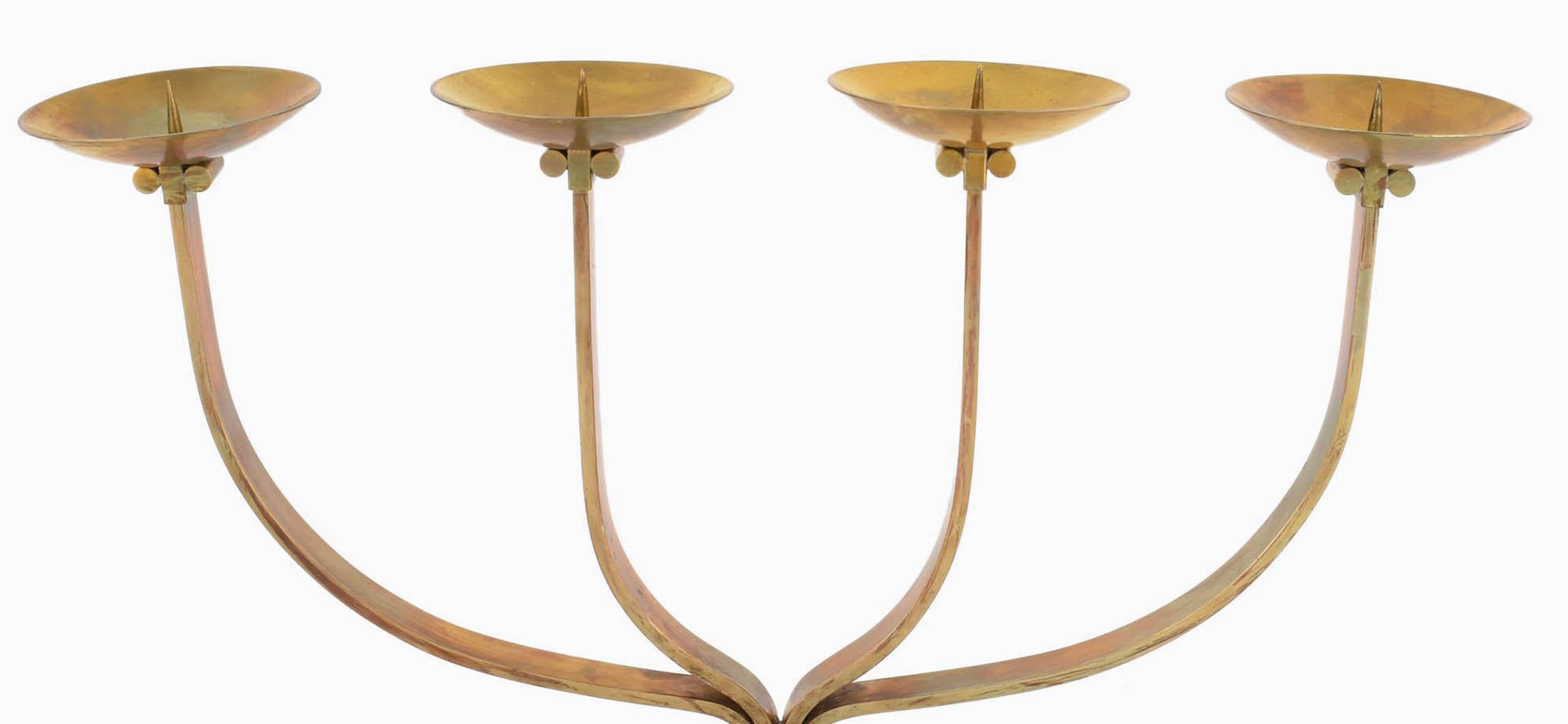 Art Deco Vintage Candle Holder by Friedrich Bernard Marby, Germany, 1950s-1960s For Sale