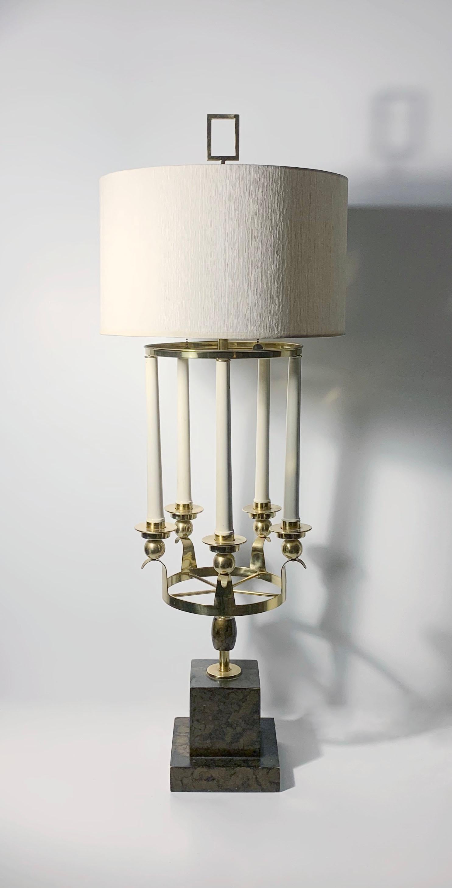 Vintage Candle Stick Lamp in the manner of Tommi Parzinger.  