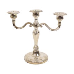 Candelero Vintage Metal Plateado Ajustable 20cm