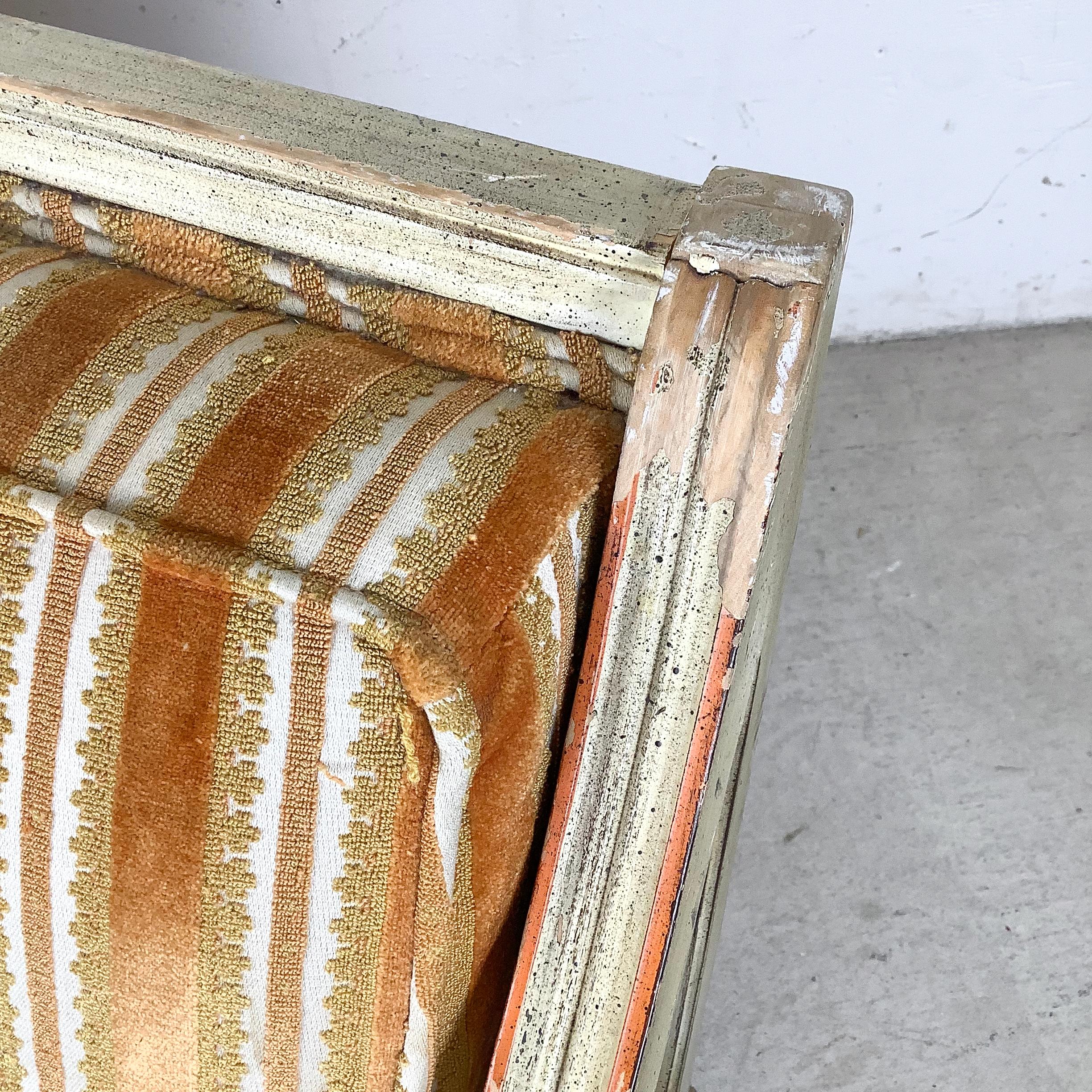 Vintage Cane-Arm Louis XVI Style Settee With Carved Frame im Angebot 7