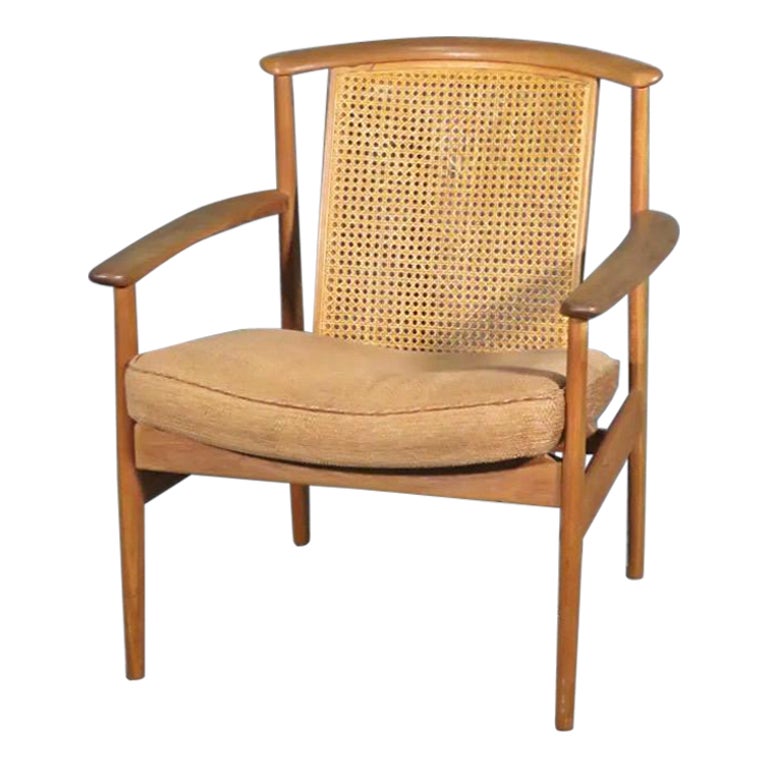 Vintage Cane Back Armchair by Dux
