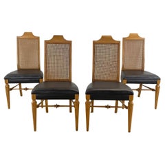 Vintage Cane Back Dining Chairs- Set of Four