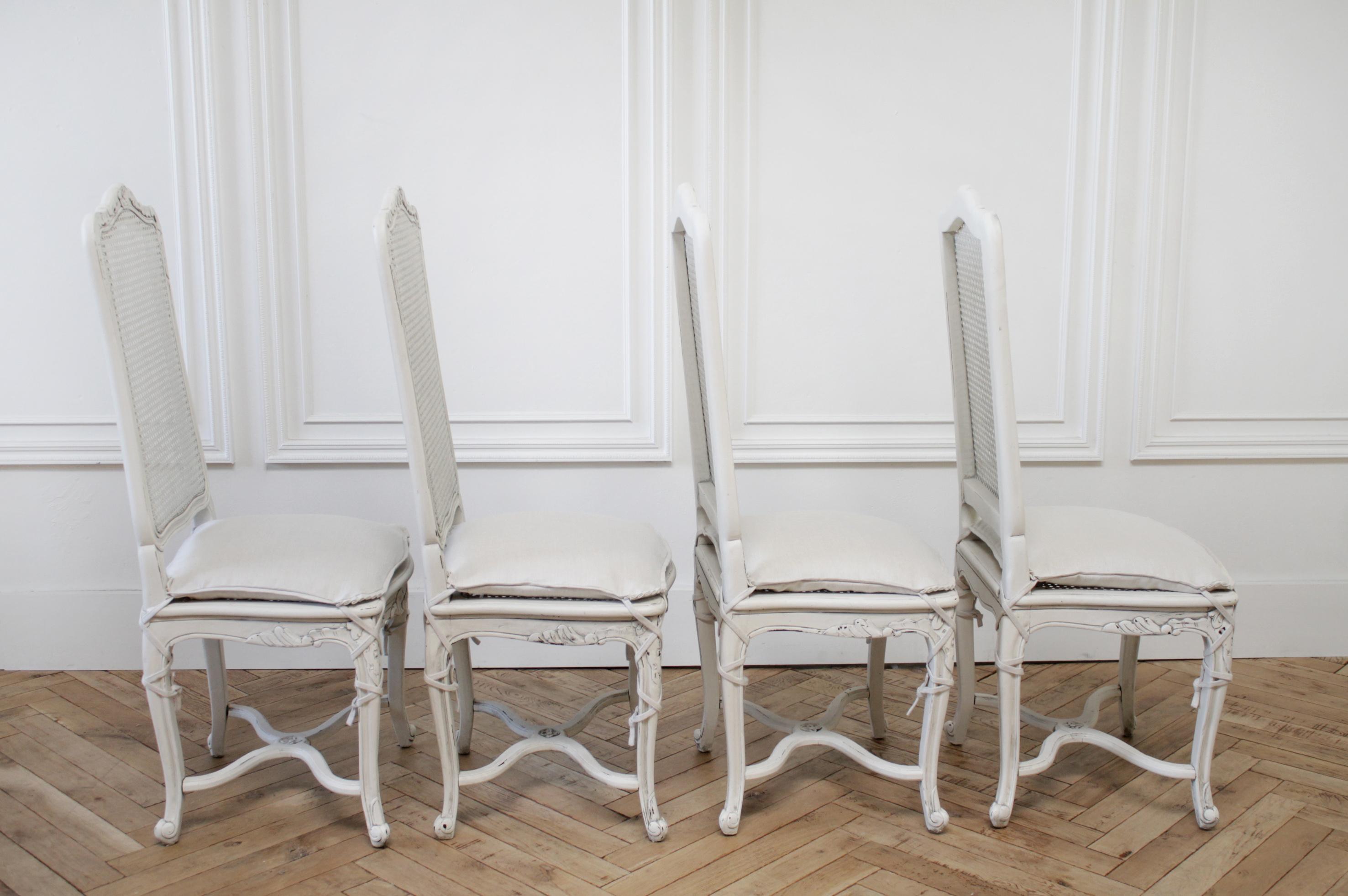 cane back dining chair makeover