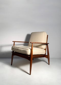 Vintage Cane Back Lounge Chairs by Lawrence Peabody