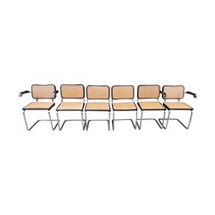 Vintage Cane Cantilever Dining Chairs from Habitat, Set of Six, 1970s