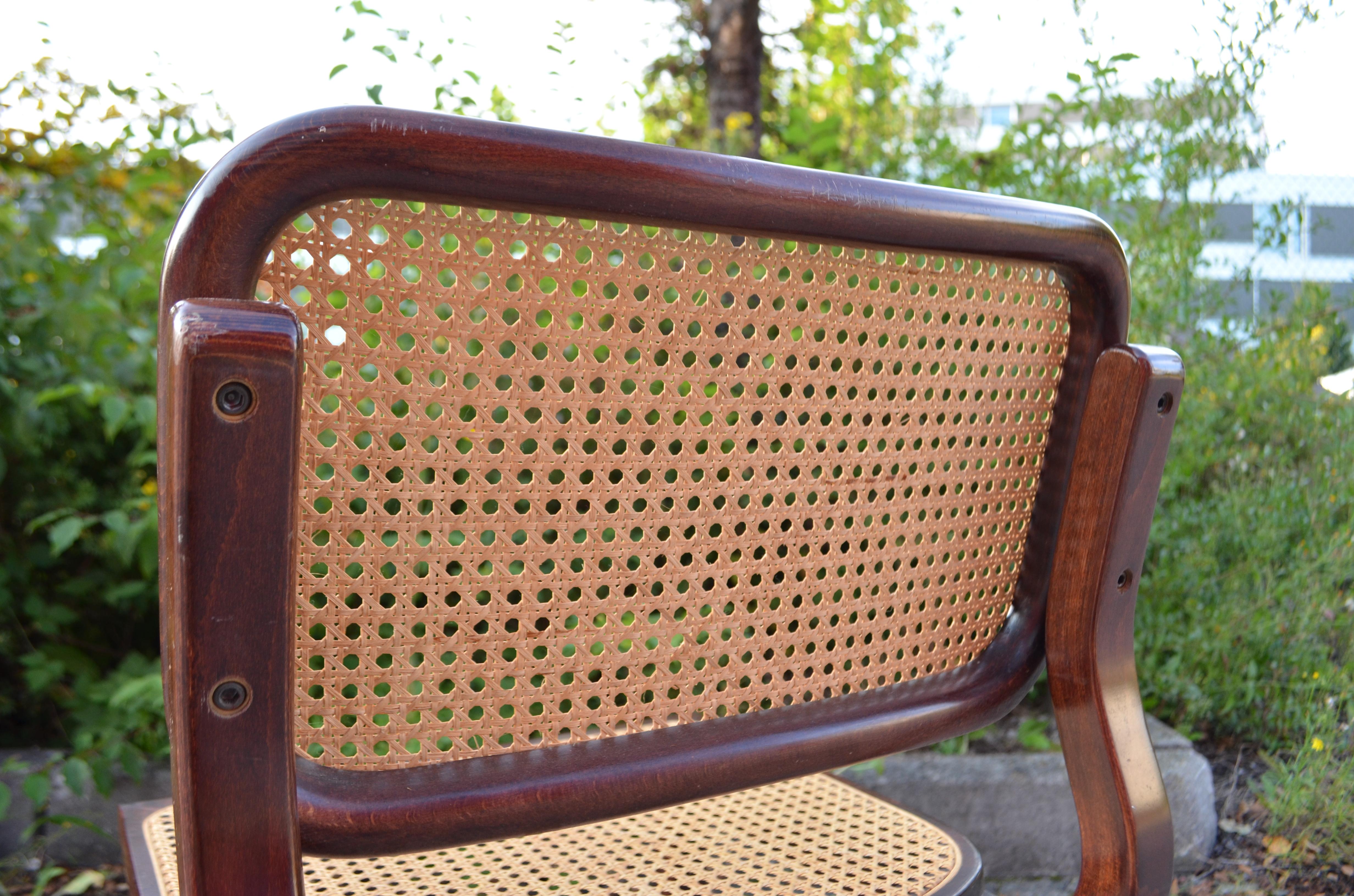 Chaises de salle à manger en porte-à-faux cantilever vintage à la manière de Marcel Breuer, lot de 4 en vente 9