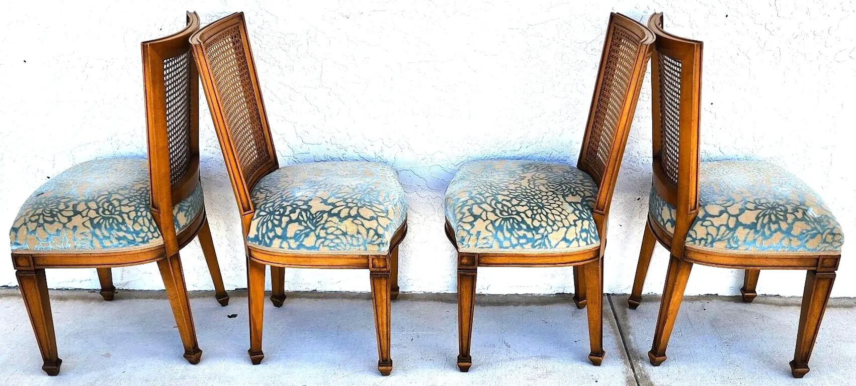 Vintage Cane Dining Chairs by Karges For Sale 4
