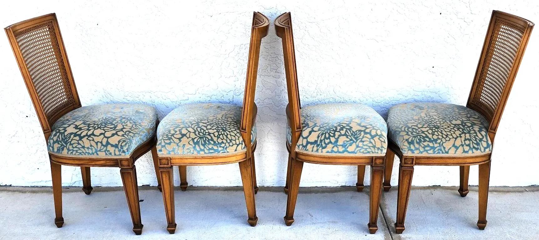 Vintage Cane Dining Chairs by Karges For Sale 6