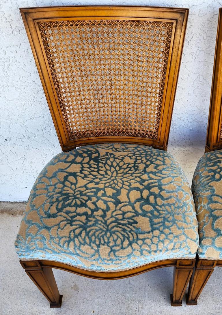 Vintage Cane Dining Chairs by Karges In Good Condition For Sale In Lake Worth, FL