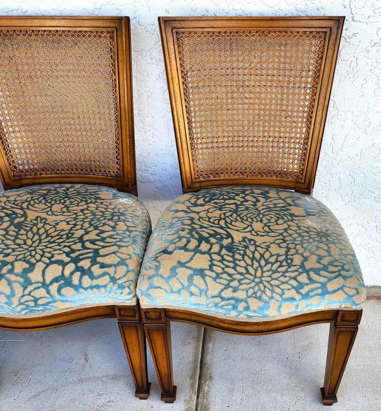 Vintage Cane Dining Chairs by Karges For Sale 1