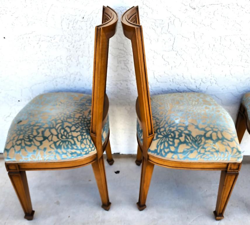 Vintage Cane Dining Chairs by Karges For Sale 3