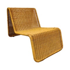 Vintage Cane Lounge Chair Model P3 by Tito Agnoli, 1960s