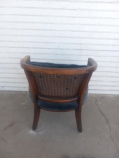 Vintage cane Round back Arm Chairs