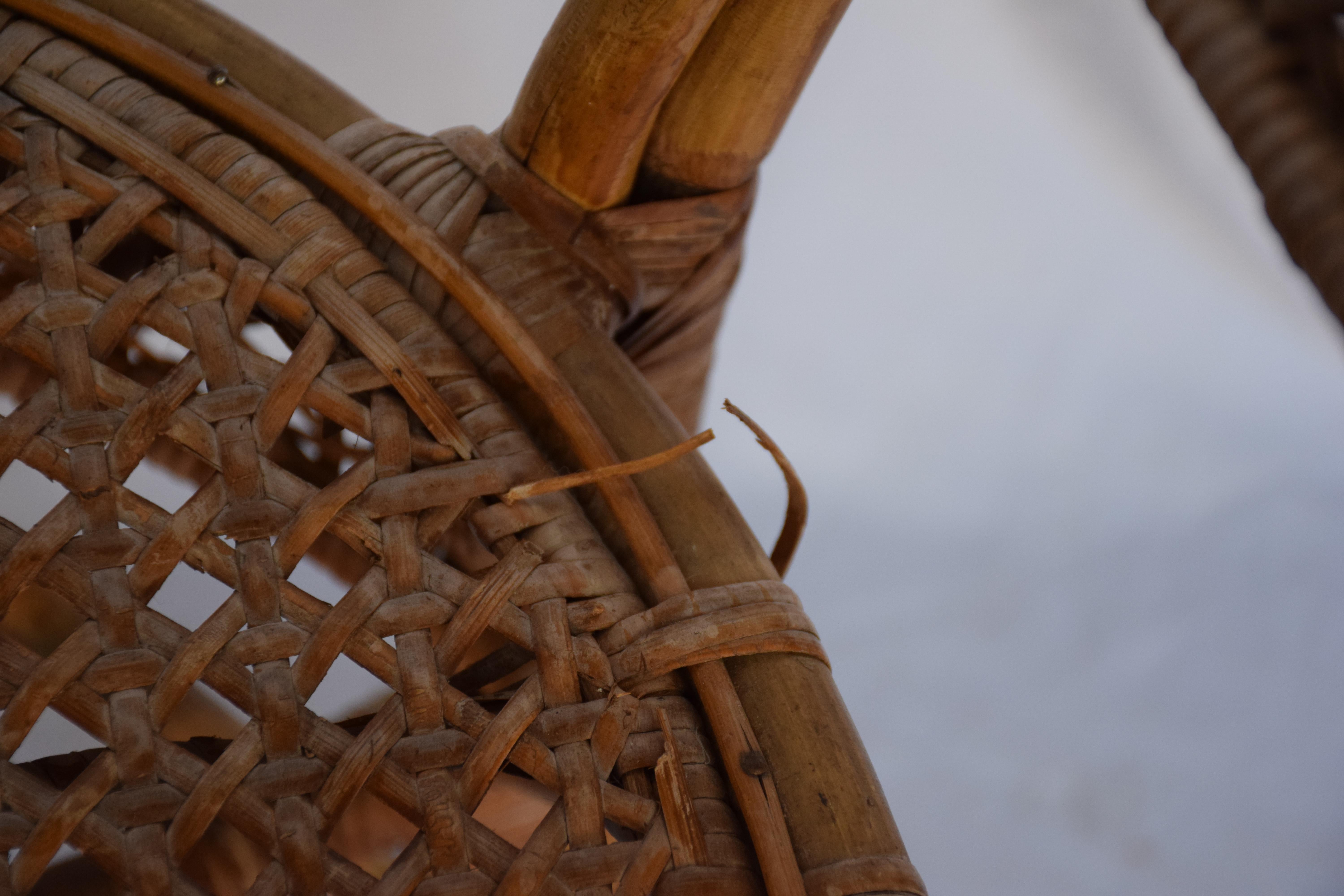 Vintage Cane Settee For Sale 3