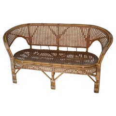 Vintage Cane Settee