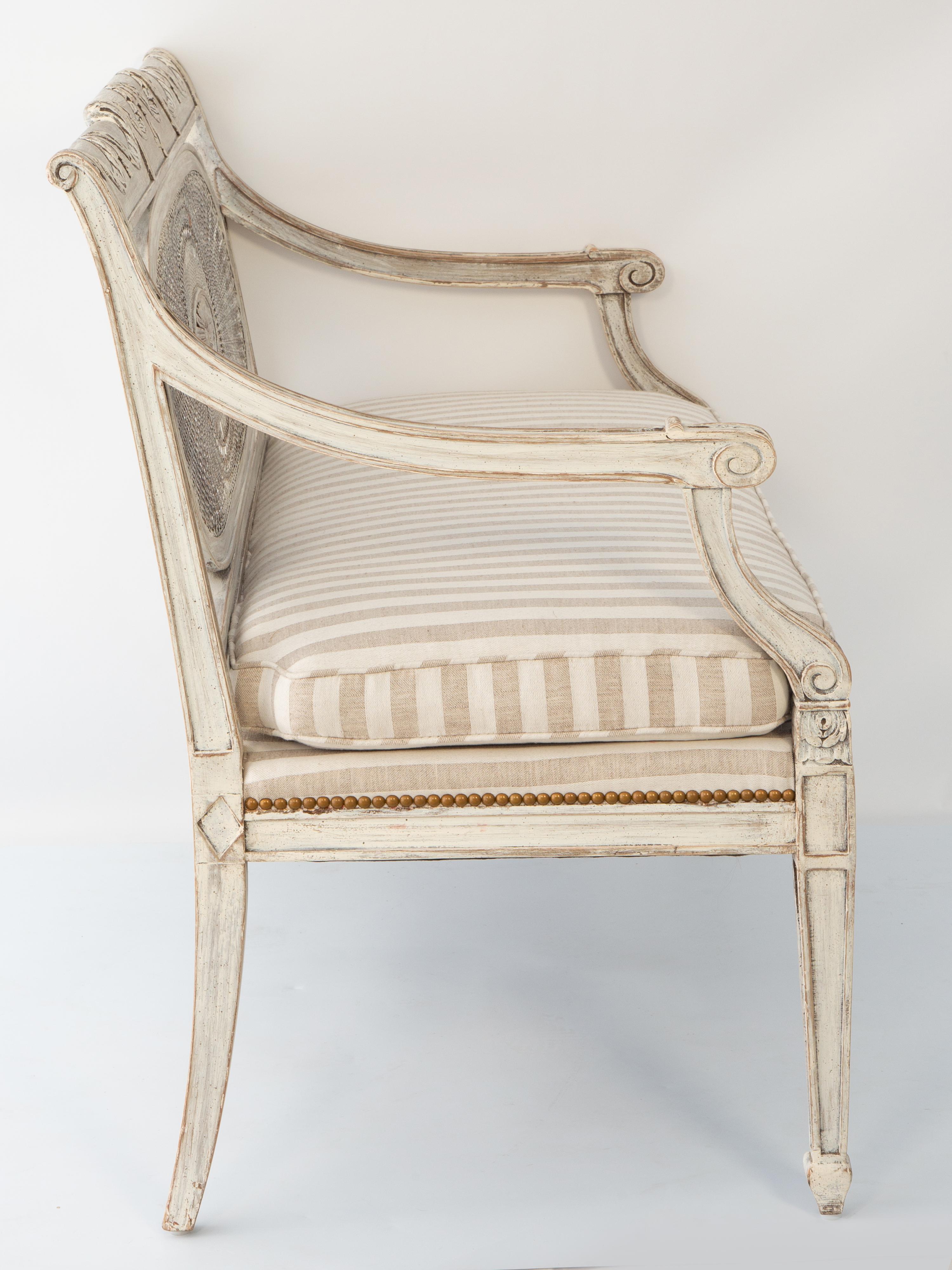Italienisches Vintage-Sessel aus Schilfrohr mit Pickled-Finish im Angebot 4