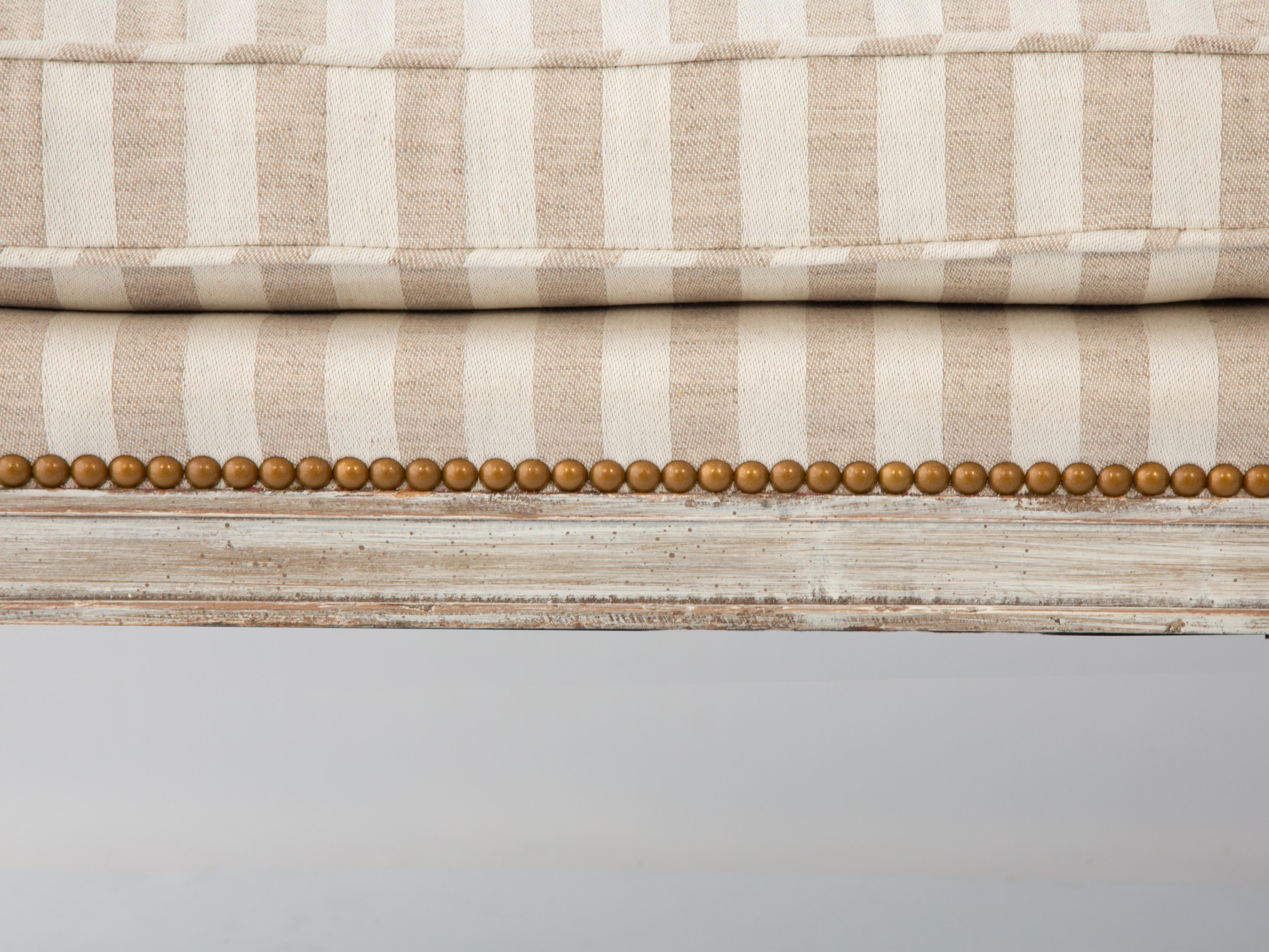 Italienisches Vintage-Sessel aus Schilfrohr mit Pickled-Finish im Angebot 2