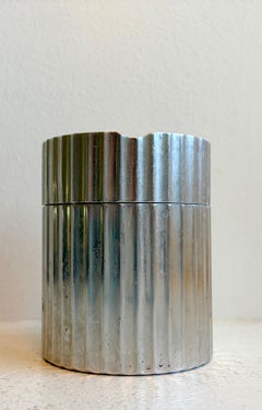Vintage Canister Ashtray with Removable Lid by Aluminum Guild Canada, 1950's