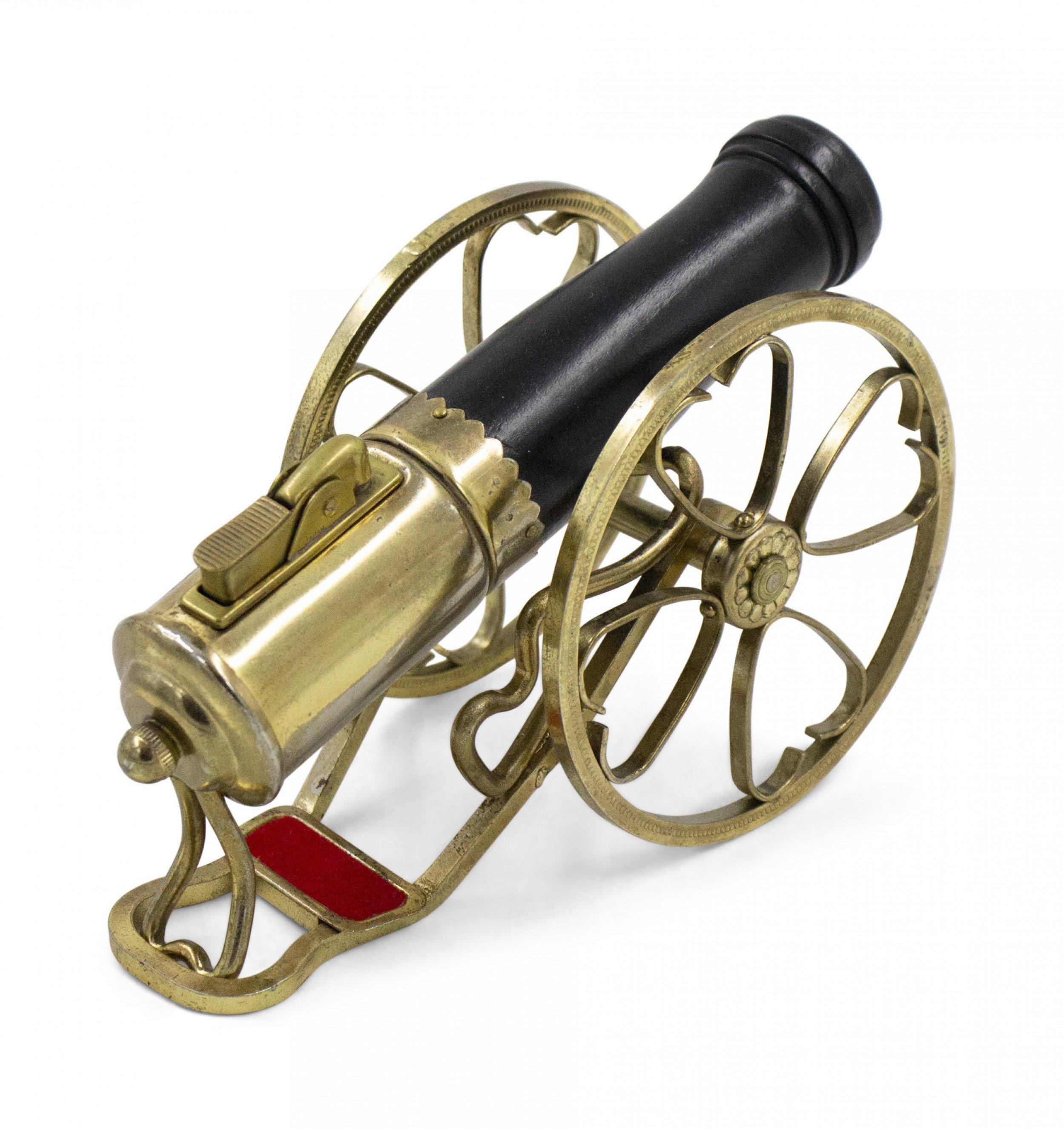vintage brass cannon