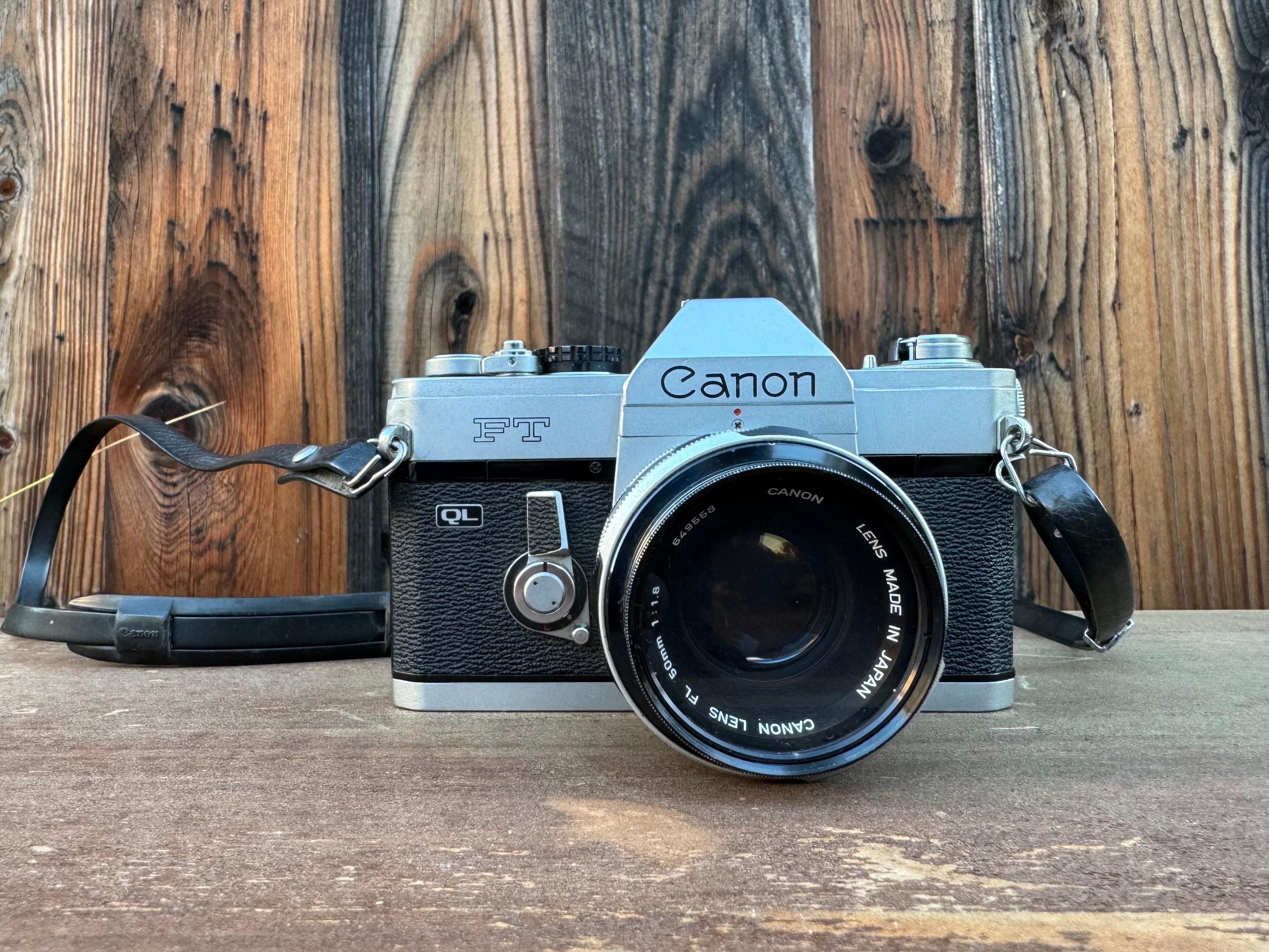 For Sale: Vintage Canon FT QL 35mm Film SLR Camera with Original Leather Case

Capture the magic of analog photography with this vintage Canon FT QL 35mm film SLR camera—a true gem for collectors, enthusiasts, and creatives alike!

Features &