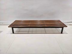 Vintage Cansado Mahogany Bench by Charlotte Perriand