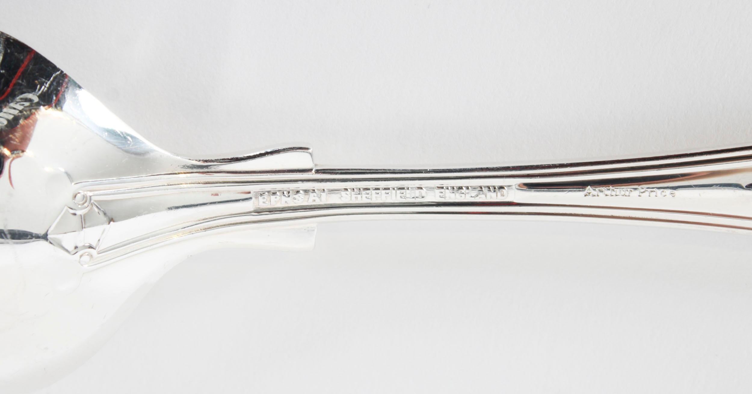 Vintage Canteen 8x Silver Plated Kings Pattern 60 Piece Cutlery Set 20th Century 12