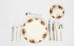 Vintage Canteen x 12 Silver Plated Cutlery Set by John Turton Mid 20th Century