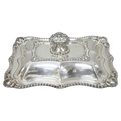 Vintage Canterbury English Regency Silver Plated Covered Vegetable Serving Dish