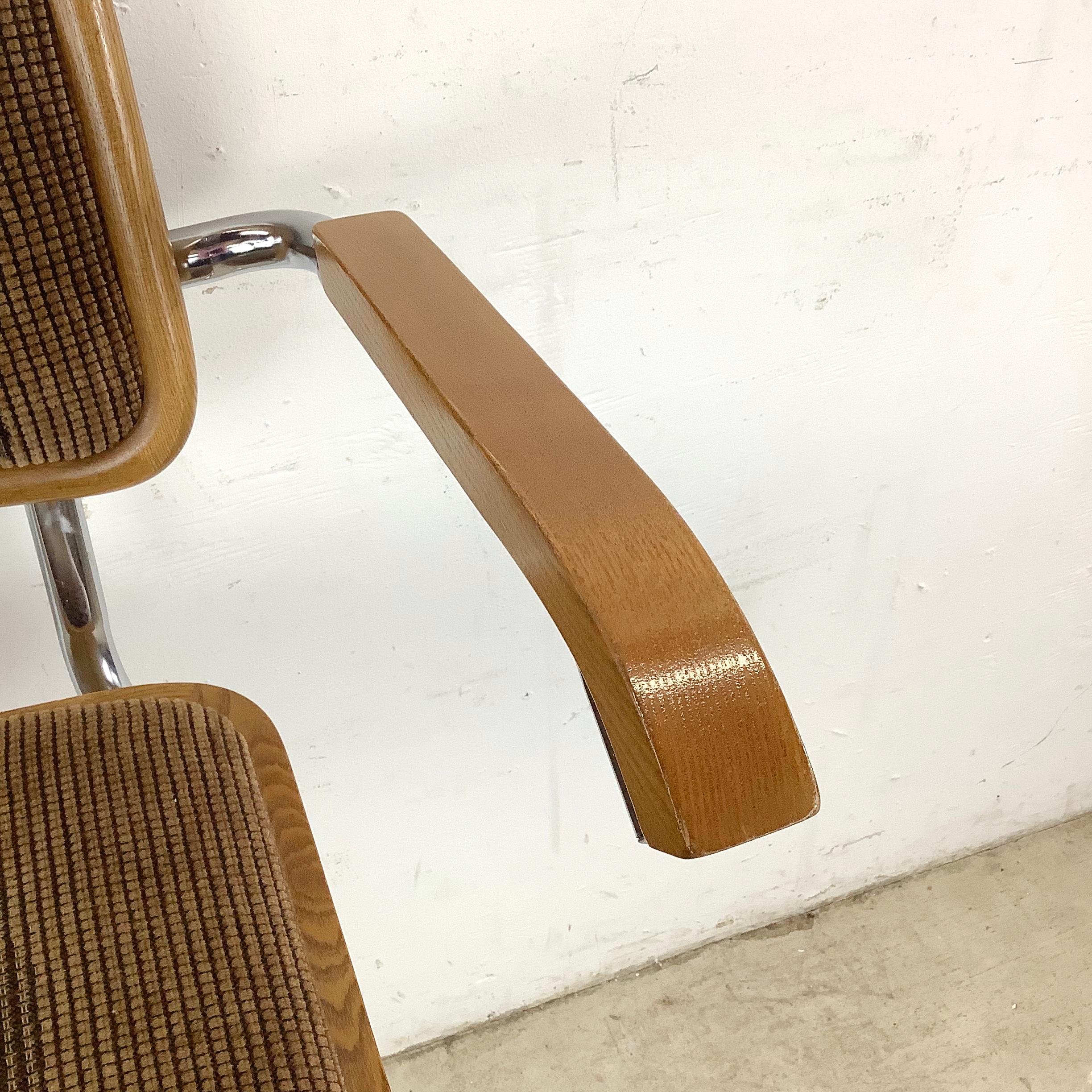 Taburete de bar voladizo vintage con reposabrazos siglo XX en venta