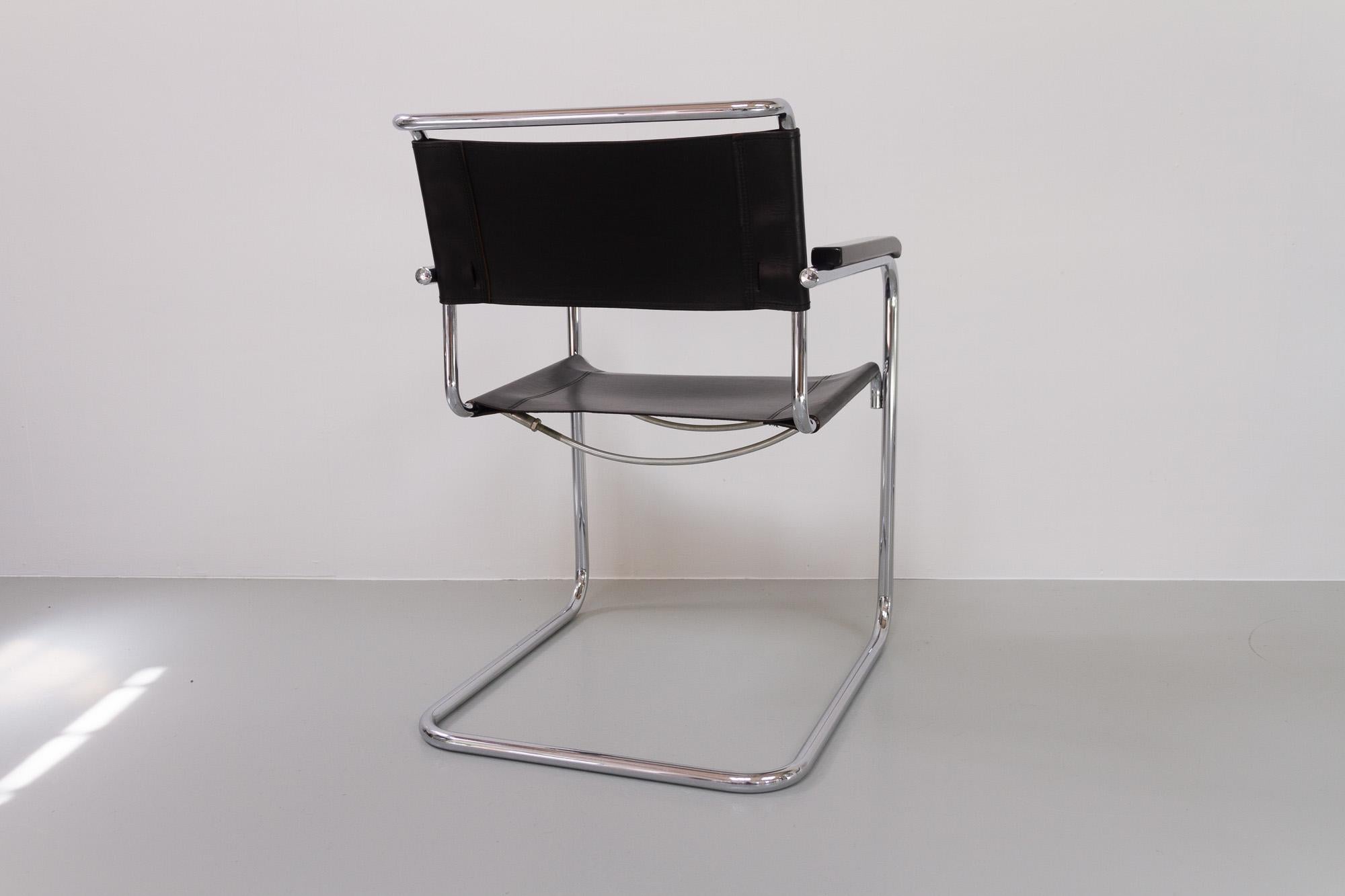 Vintage Cantilever Chairs S34 by Mart Stam for Thonet, 1980s. Set of 6. 2