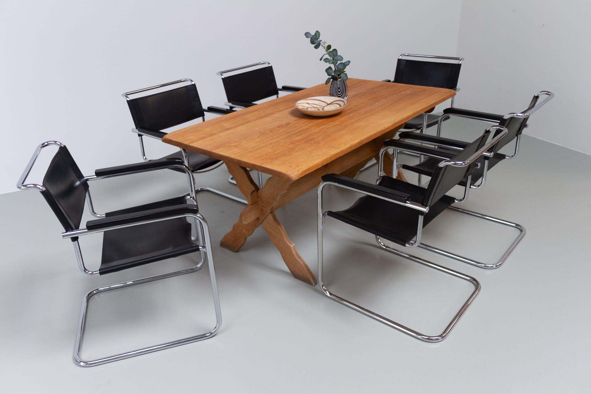 Vintage Cantilever Chairs S34 by Mart Stam for Thonet, 1980s. Set of 6. 8