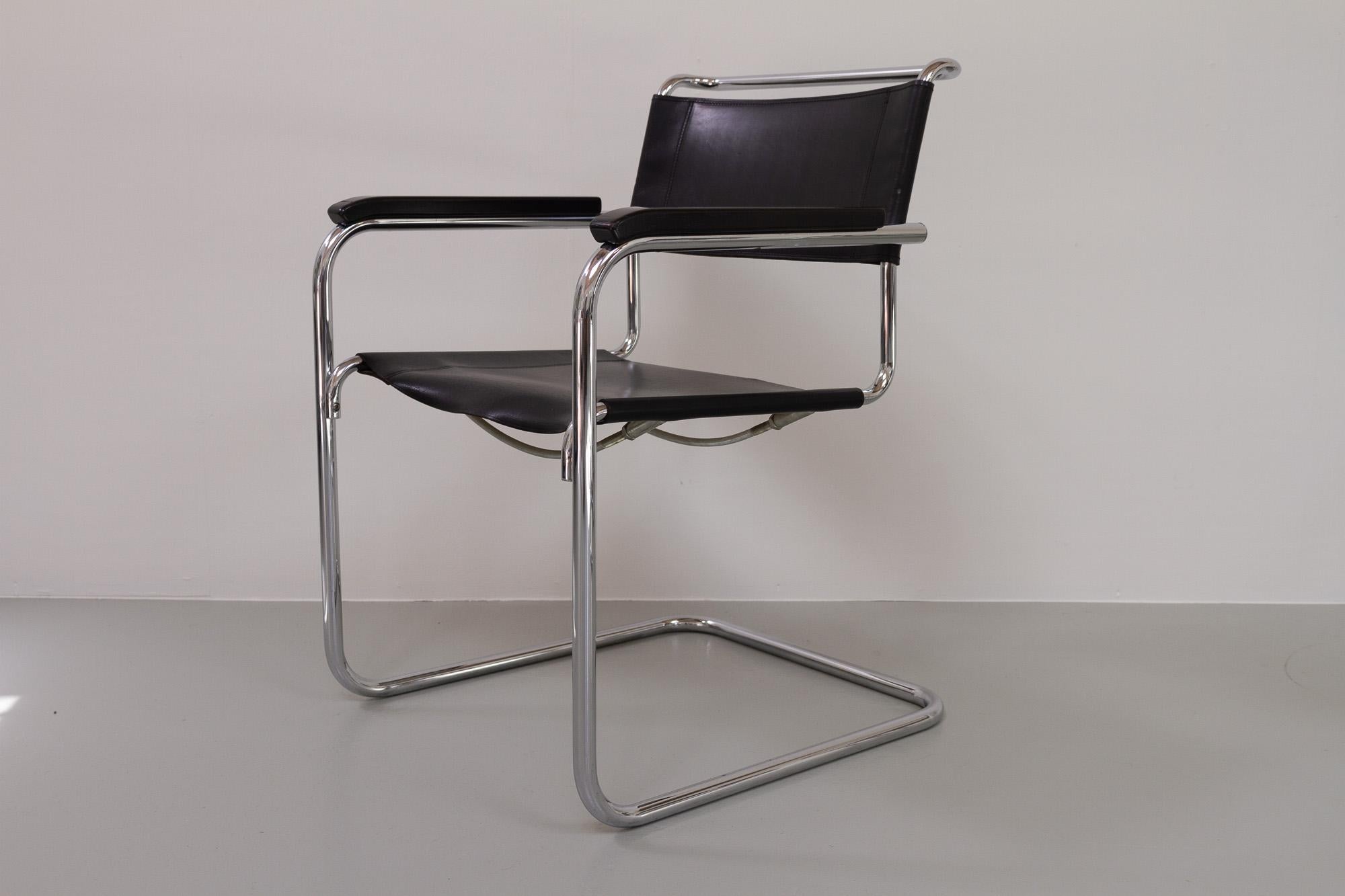 Vintage Cantilever Chairs S34 by Mart Stam for Thonet, 1980s. Set of 6. 1