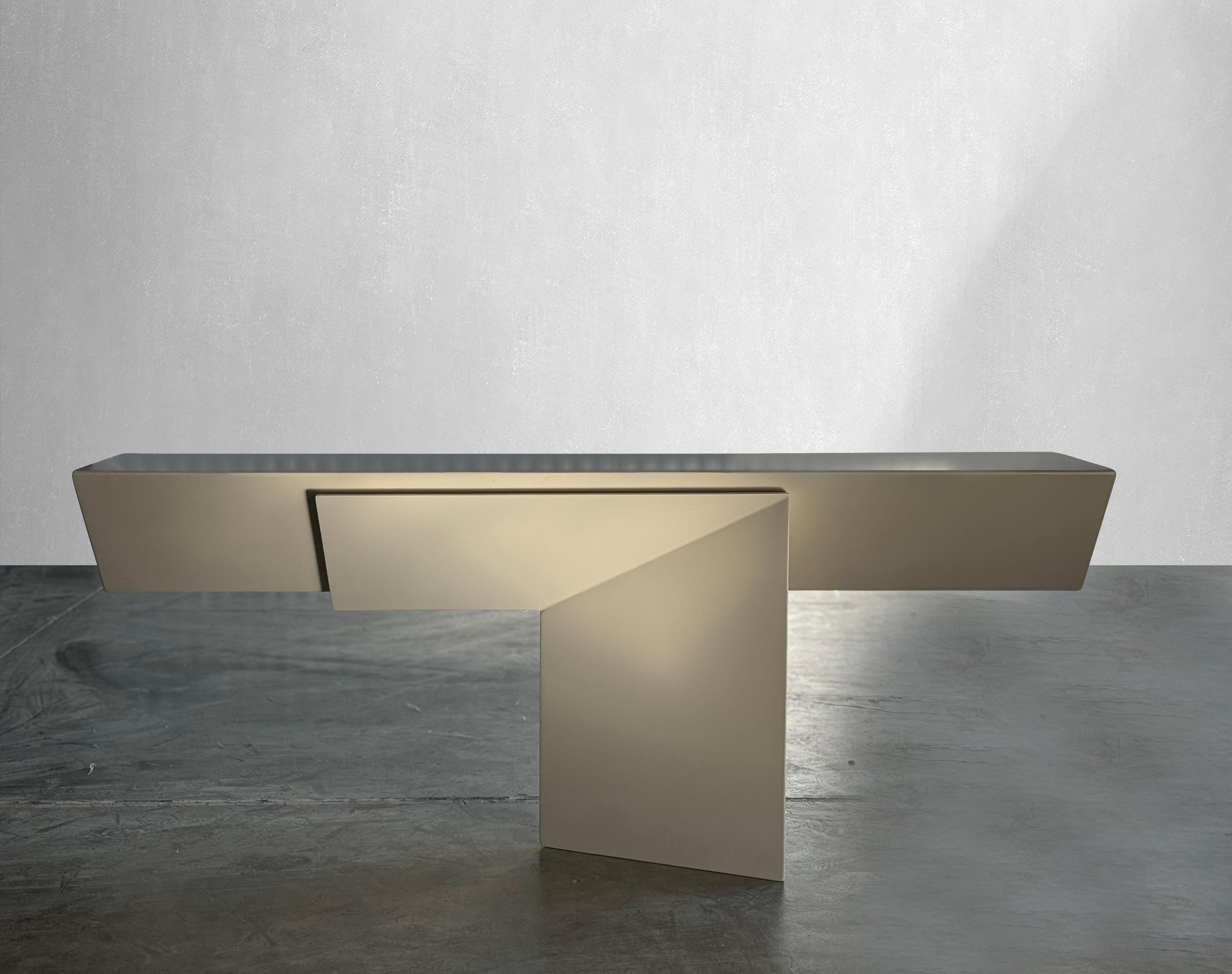 Post-Modern Vintage Cantilevered Console Table For Sale