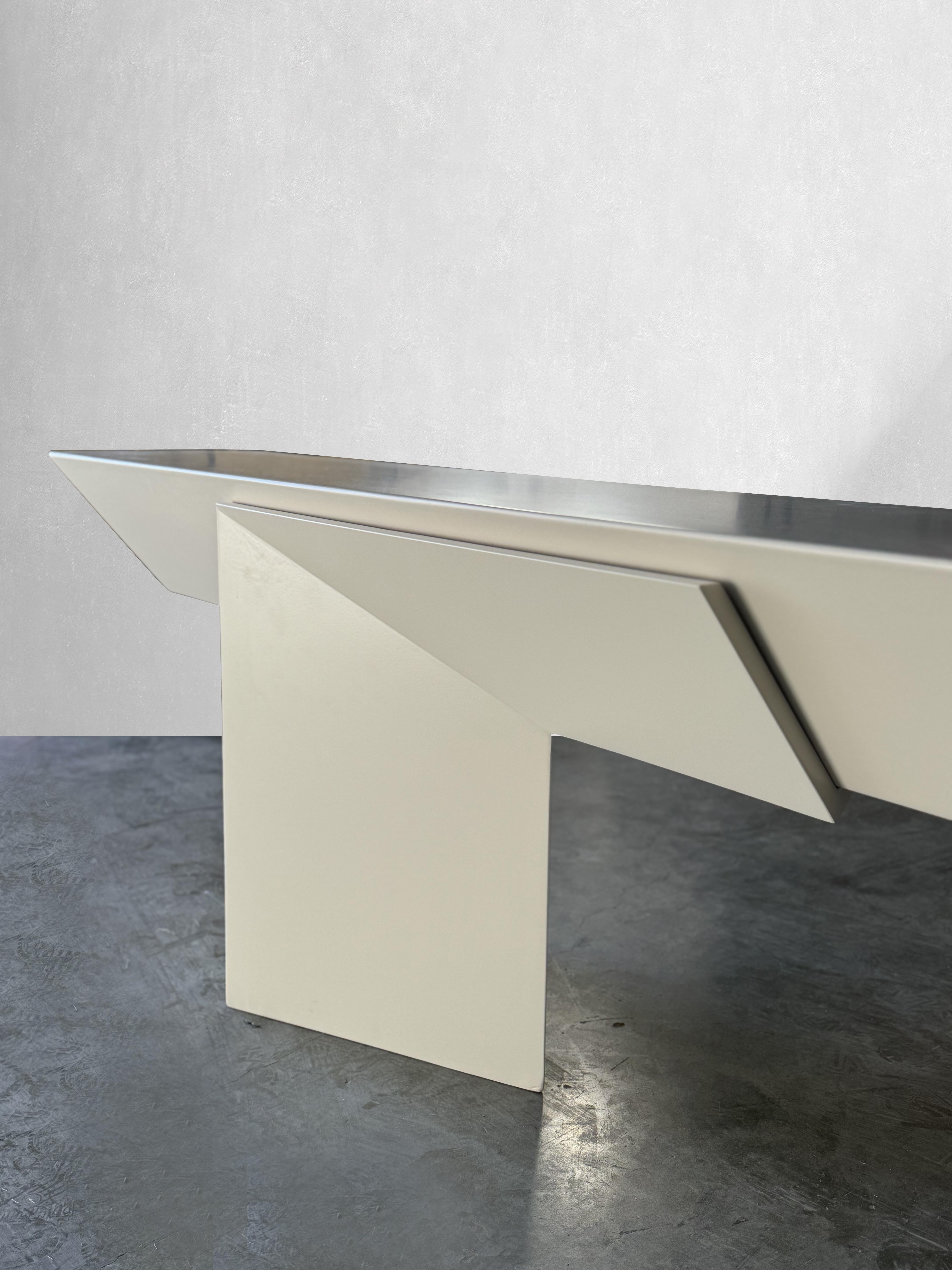 Vintage Cantilevered Console Table For Sale 2
