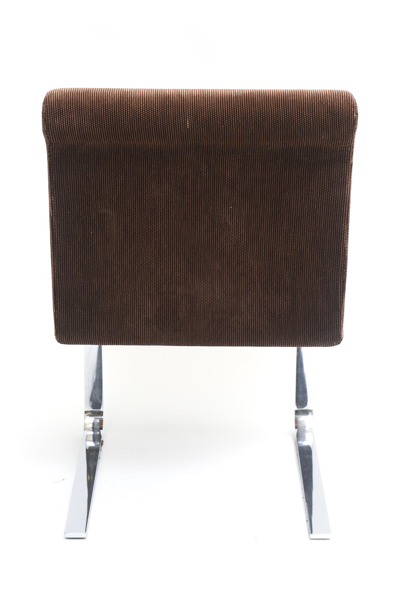 Late 20th Century Vintage Cantilevered Lugano Dining Chairs By Leon Rosen For Pace Italy Set /Six For Sale
