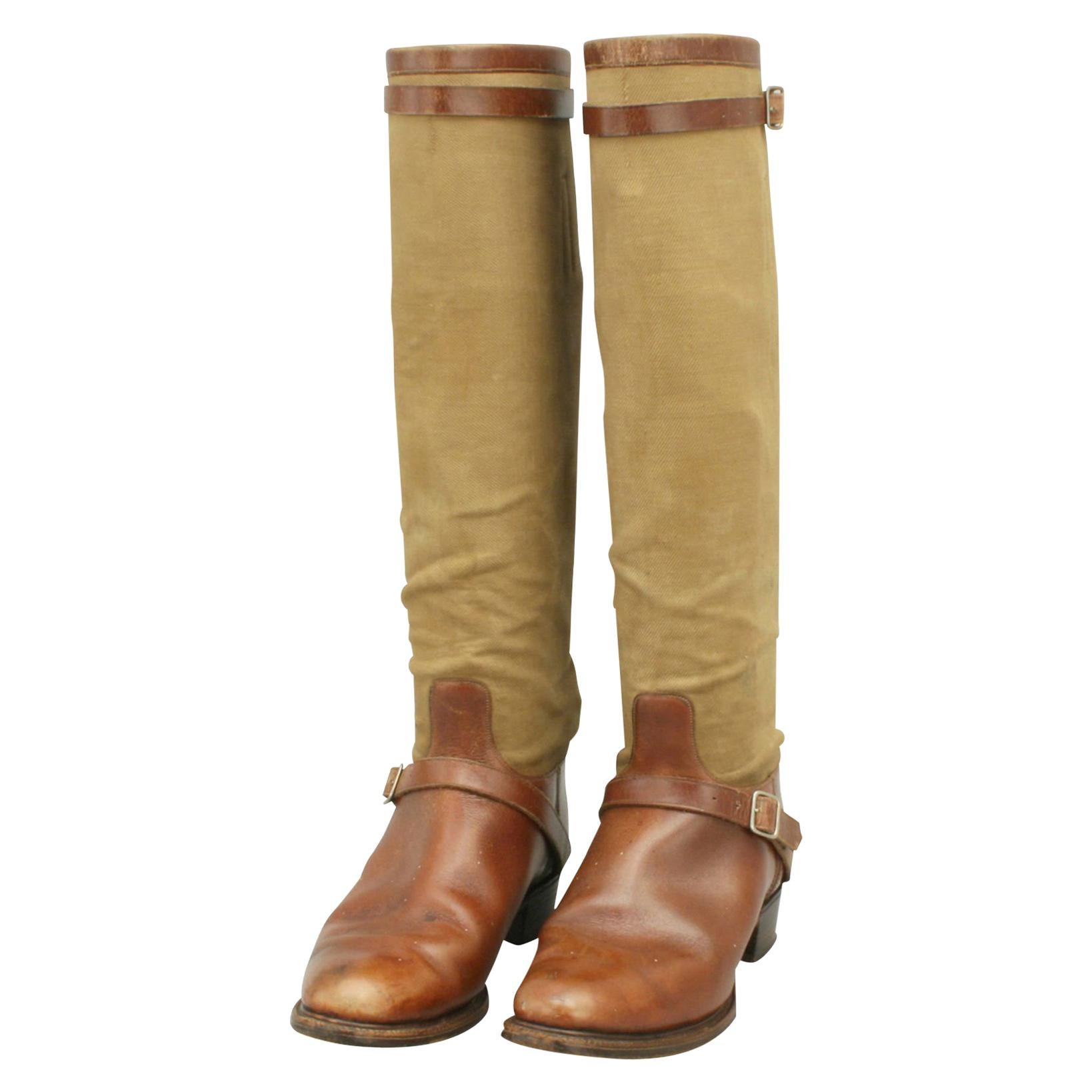 canvas riding boots