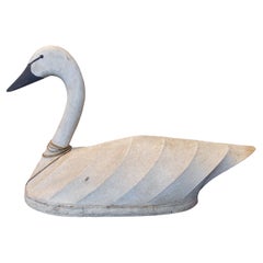 Appelant vintage en toile et Wood Wood Swan